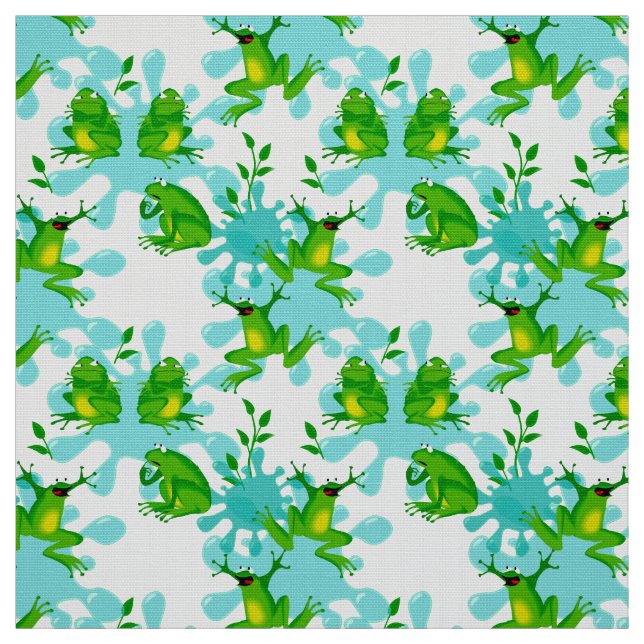 Funny Frogs Pattern Kids Stoff (Muster)