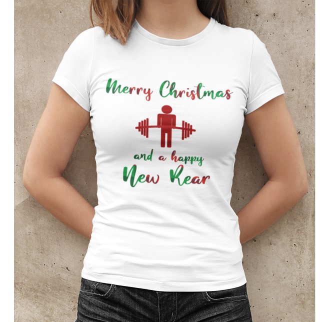 Funny Frohe Weihnachten Fitness Gym Shirt (Von Creator hochgeladen)