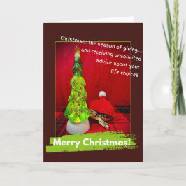 Funny frohe Weihnachten Unerbetene Ratschläge Schi Karte