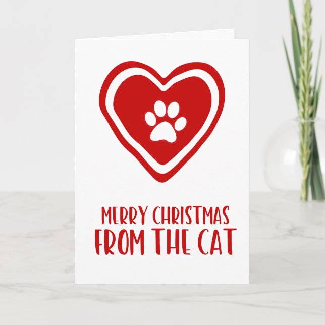Funny Frohe Weihnachten von der Cat Xmas Card (Vorderseite)