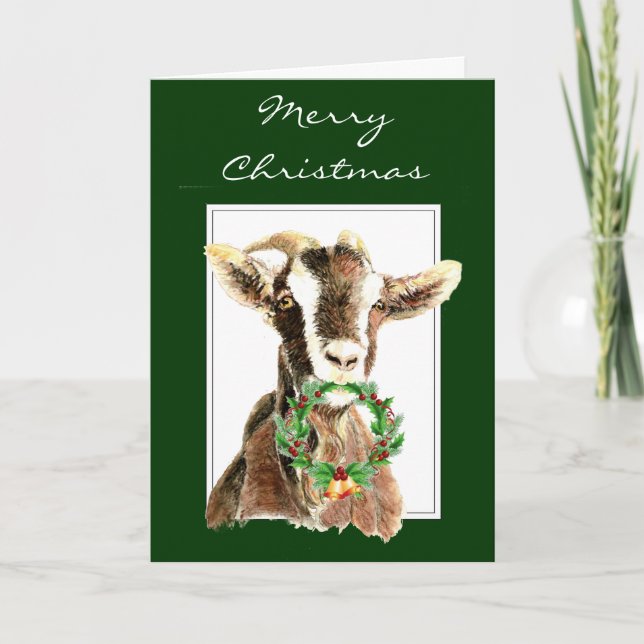 Funny Frohe Weihnachten von Old Goat Animal, Spaß (Vorderseite)