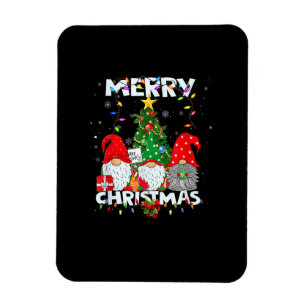 Funny Frohe Weihnachts Gnome Shirt Familie Xmas Bo Magnet