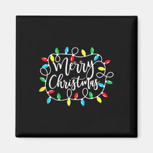 Funny frohe Weihnachts-Lichter Xmas Familie Männer Magnet