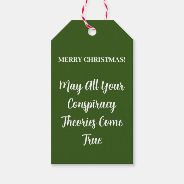Funny Frohe Weihnachts-Verschwörung Theory Geschen Geschenkanhänger (Vorderseite)