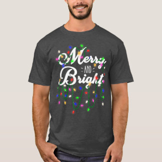 Funny fröhlich und hell Weihnachten Lichter Weihna T-Shirt