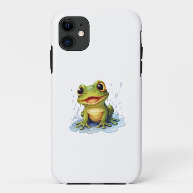 Funny Frosch Case-Mate iPhone Hülle (Rückseite)