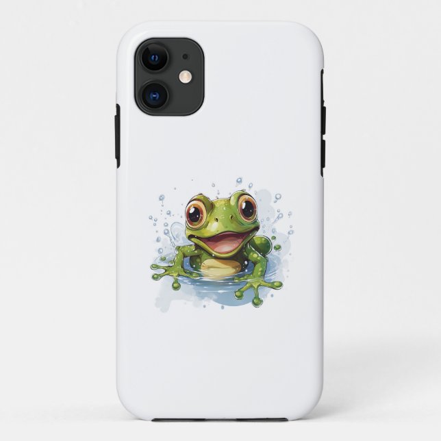 Funny Frosch Case-Mate iPhone Hülle (Rückseite)
