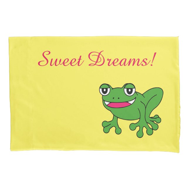 Funny Frosch Kissenbezug (Vorderseite)