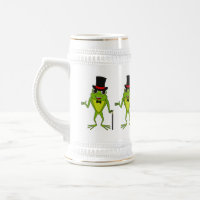 Funny Frosch mit Top-Hut-Cartoon