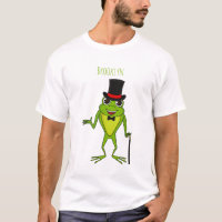 Funny Frosch mit Top-Hut-Cartoon