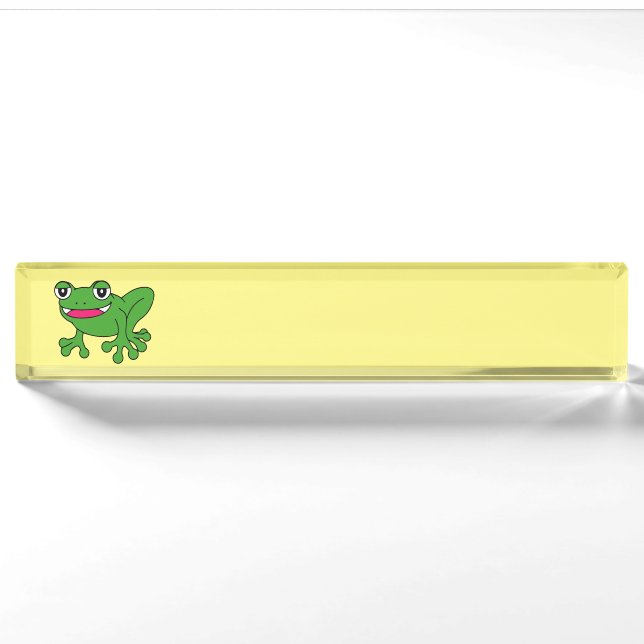 Funny Frosch Namensplakette (Vorderseite)