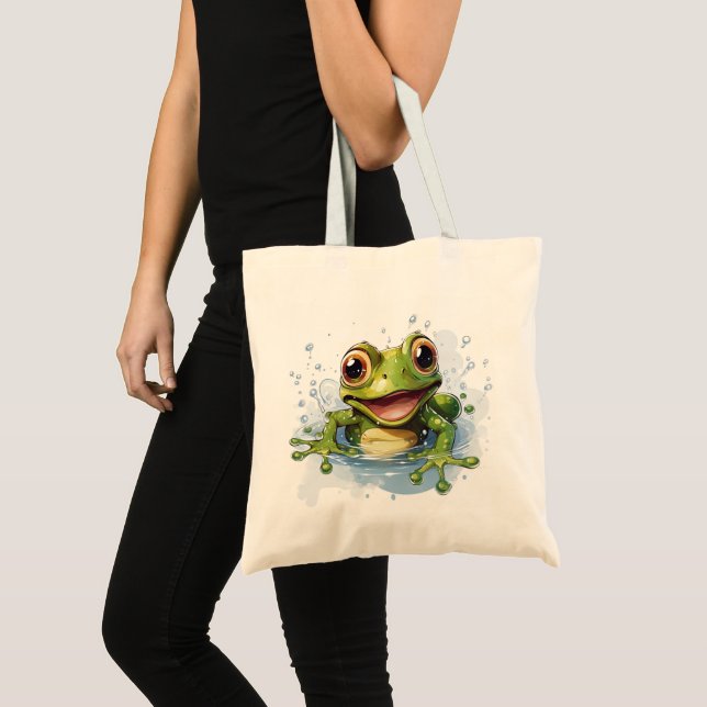Funny Frosch Tragetasche (Vorderseite (Produkt))