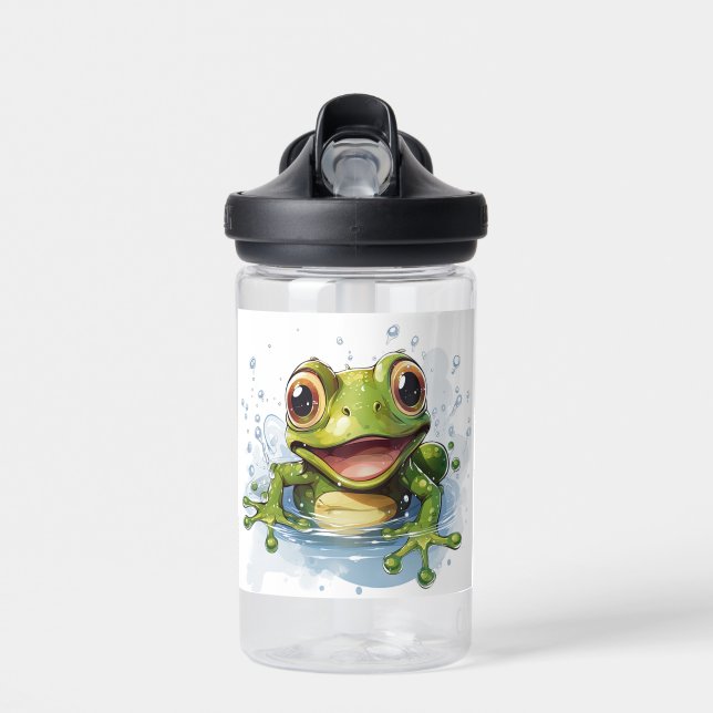 Funny Frosch Trinkflasche (Vorne)