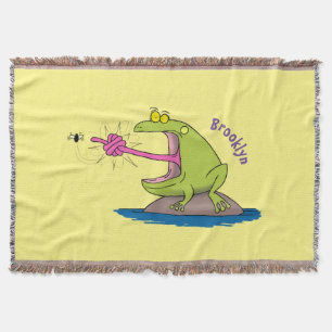 Funny Frosch und Fliege Cartoon Decke