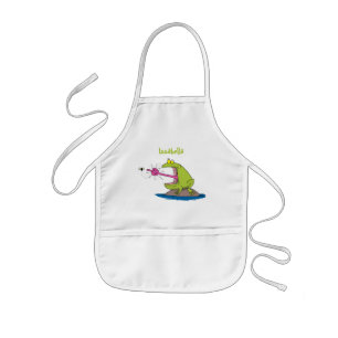 Funny Frosch und Fliege Cartoon Kinderschürze