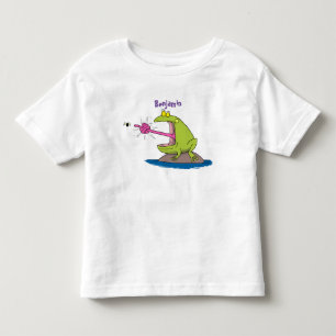 Funny Frosch und Fliege Cartoon Kleinkind T-shirt