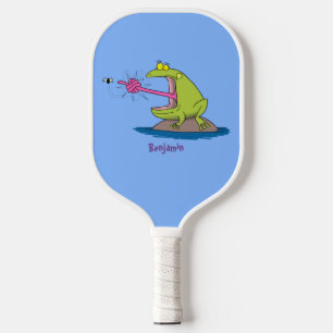 Funny Frosch und Fliege Cartoon Pickleball Schläger