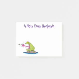 Funny Frosch und Fliege Cartoon Post-it Klebezettel