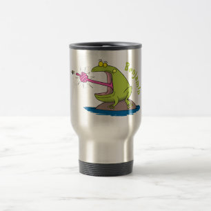 Funny Frosch und Fliege Cartoon Reisebecher