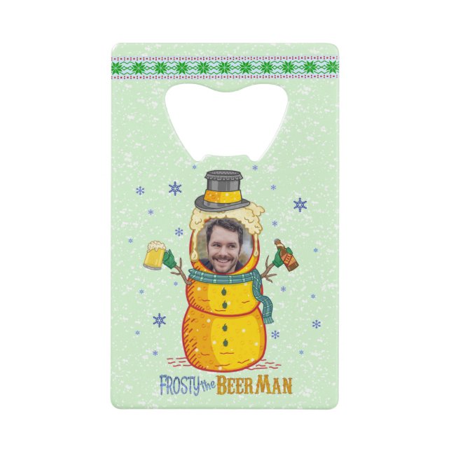 Funny Frosty Beer Man Humour Photo personnalisée N (Devant)