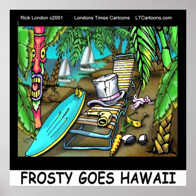 Funny Frosty Goes Hawaii Poster (Vorne)