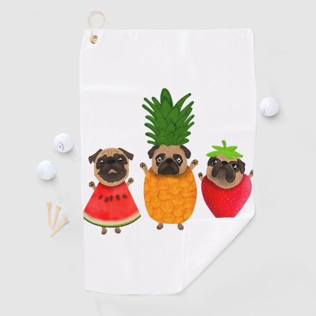 Funny Fruit Mops Niedlich Dog Geschenk | Pet Lover Golfhandtuch (Insitu)