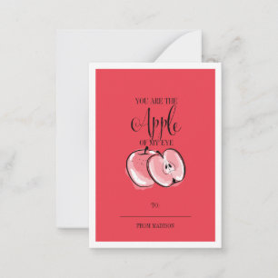 Funny Fruit Pun Apple Klassenzimmer Valentine Card Mitteilungskarte