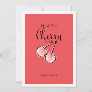 Funny Fruit Pun Cherry Valentine Card Feiertagskarte