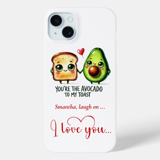 Funny Fruit Pun Personalized Valentine Phone Case (Rückseite)