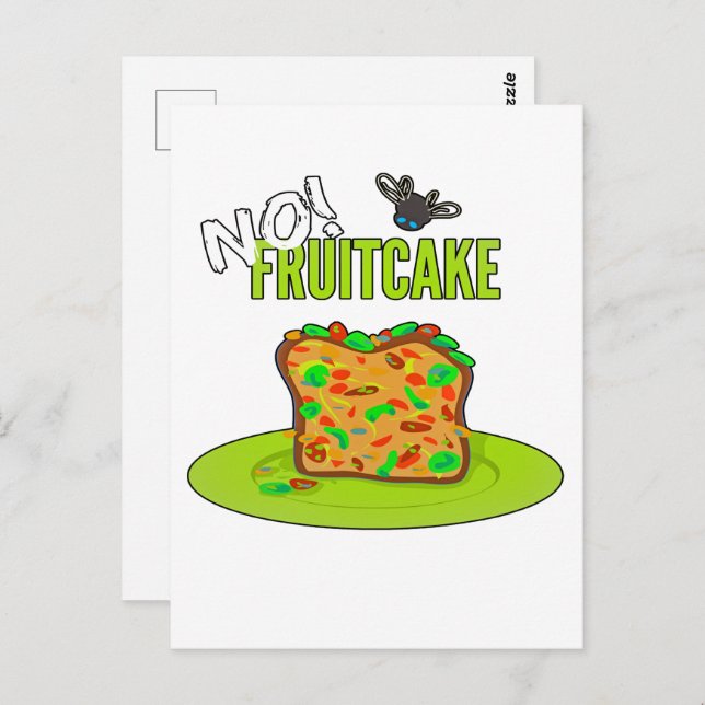 Funny Fruitcake T - Shirt Postkarte (Vorne/Hinten)