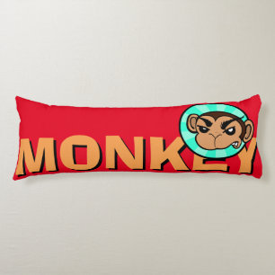 FUNNY FRUSTRATED MONKEY GRAPHIC BODY PILLOW SEITENSCHLÄFERKISSEN