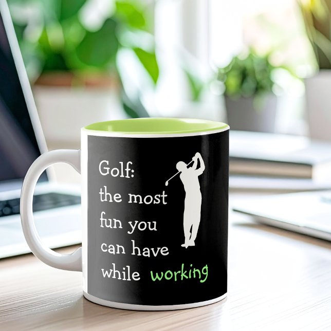 Funny Führungskraft Golf Geschenk Zweifarbige Tasse (Von Creator hochgeladen)
