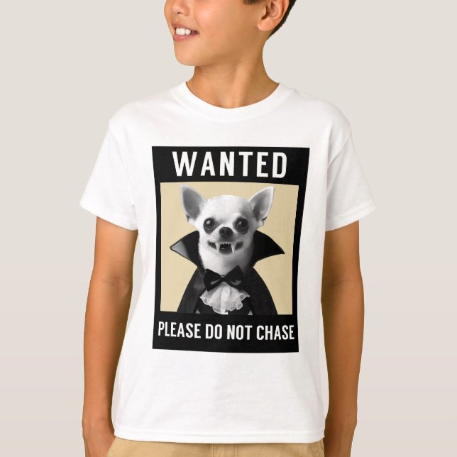 Funny Fun Chihuahua Vampire Spooky Halloween T-Shirt (Vorderseite)