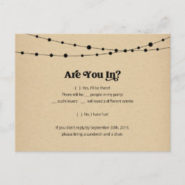 Funny & Fun Sushi UAWG Postcard - Kraft Einladungspostkarte