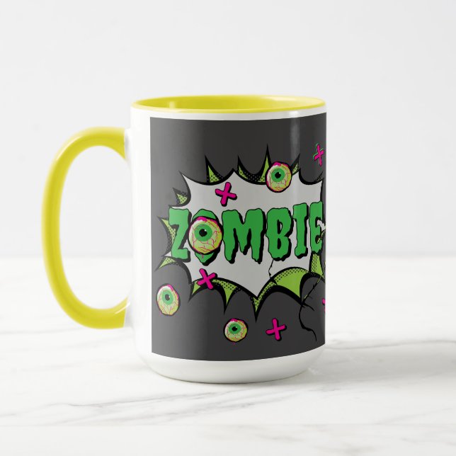 Funny Fun Zombie Pop Art Tasse (Links)
