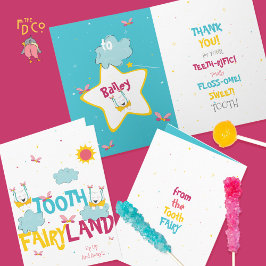 Funny Funkelnd Magic Tooth Fairy Danke Karte