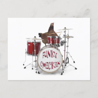 Funny Funky Chicken Postcard Postkarte