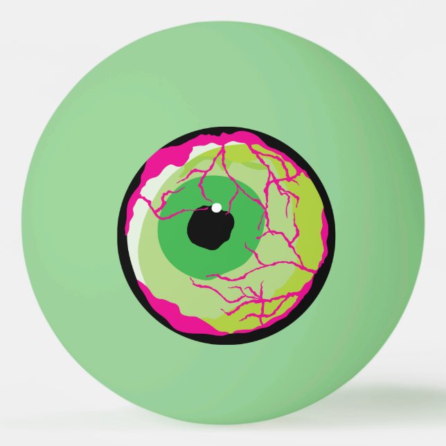 Funny Funky Zombie Eyeball Beer oder Tischtennisball (Vorderseite)