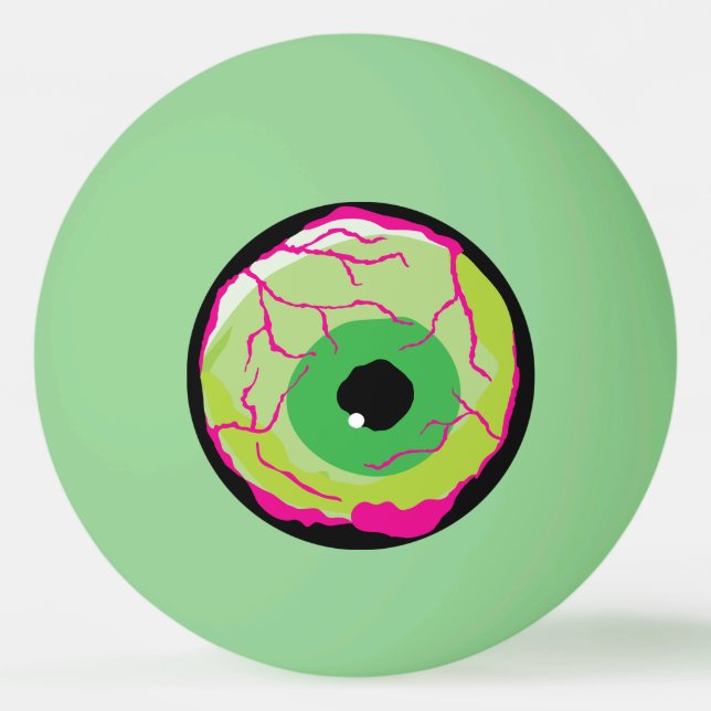 Funny Funky Zombie Eyeball Beer oder Tischtennisball (Rückseite)