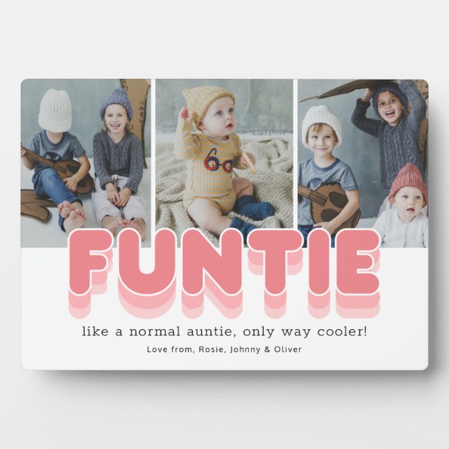 Funny Funtie Tante Foto Plaque Fotoplatte (Vorderseite)