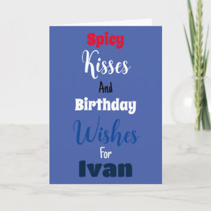 Funny für ihn Niedlich Moderne Blue Geburtstag Karte