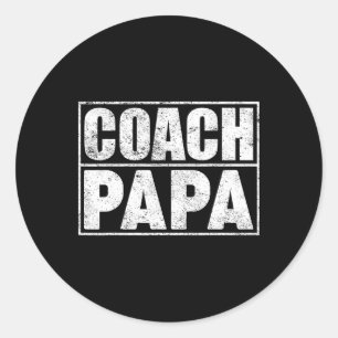 Funny Fußball Basketball Trainer Papa Vater Runder Aufkleber