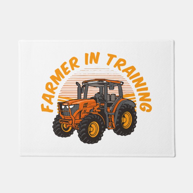 Funny Future Bauer in Training Traktor Farm Fußmatte (Vorderseite)