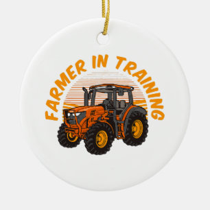 Funny Future Bauer in Training Traktor Farm Keramik Ornament