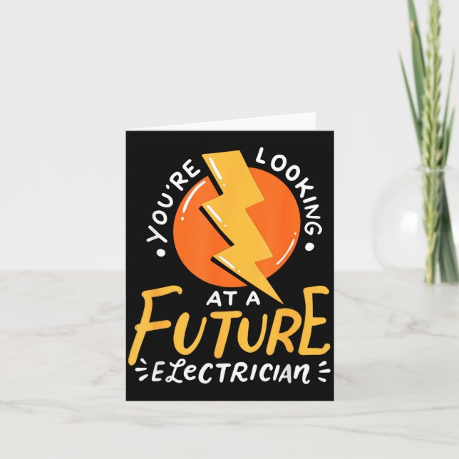 Funny Future Electrician Electrical Engineer  Karte (Vorderseite)