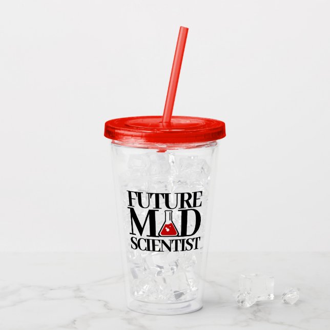 Funny Future Mad Scientists mit Chemie Beaker Acryltrinkbecher (Rückseite Ice)