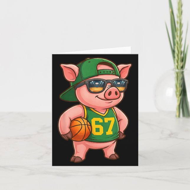 Funny G Basketball 67 Gen Alpha Slang Srts Men Boy Karte (Vorderseite)