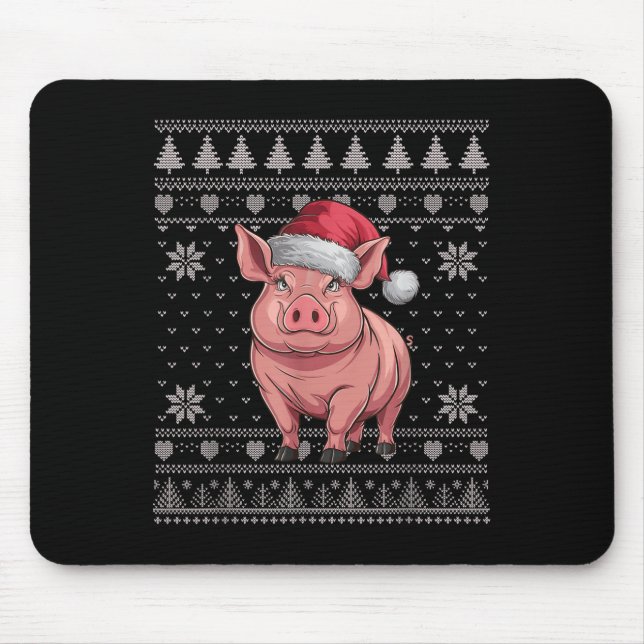 Funny G Ugly Christmas Sweater Santa Xmas Pjs Mousepad (Vorne)