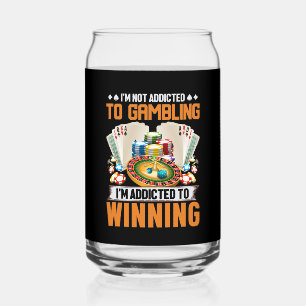 Funny gambling addive Casino Wortart Dosenglas