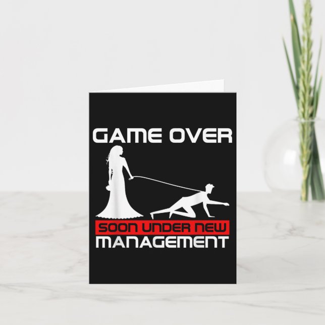Funny Game Over Bride Geschenk Bachelorette Weddin Karte (Vorderseite)
